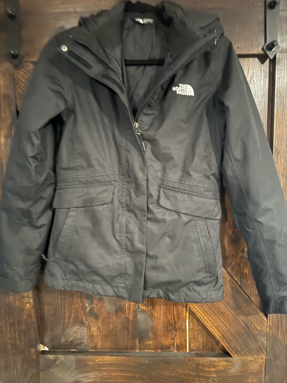 Women’s black The North Face Women's Monarch Triclimate Jacket.
